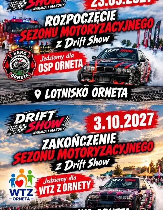 Orneta: Znamy daty charytatywnych wydarzeń motoryzacyjnych na 2027 rok