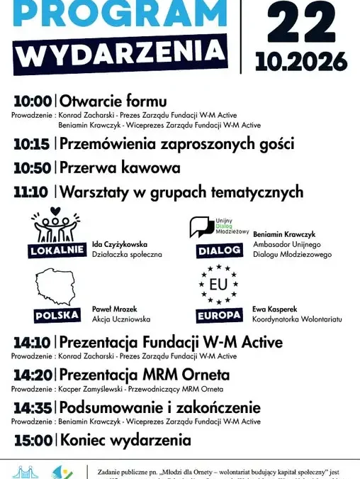 Forum Wolontariatu w Ornecie – 22 października 2026