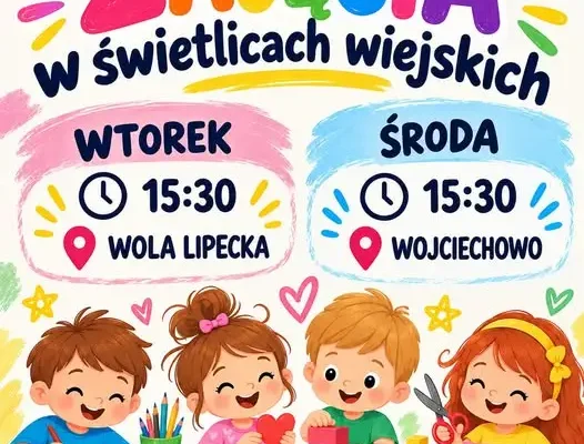 Kreatywne zajęcia dla dzieci w świetlicach wiejskich w gminie Orneta