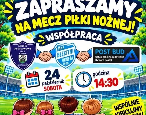 Mecz Błękitnych Orneta z odblaskową misją bezpieczeństwa