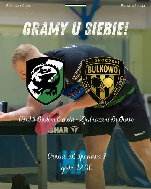 Orneta gospodarzem kluczowego meczu II ligi tenisa stołowego