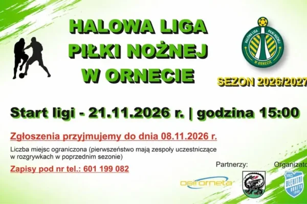 Start nowego sezonu ligowego w Ornecie – zapisy do 8 listopada