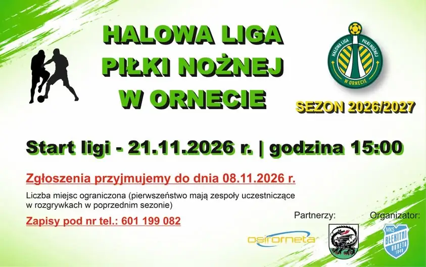 Start nowego sezonu ligowego w Ornecie – zapisy do 8 listopada