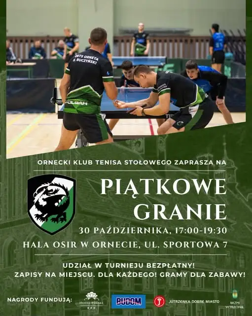Piątkowe Granie w Ornecie – turniej tenisa stołowego dla każdego