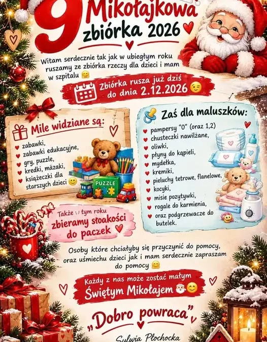 Szkoła Podstawowa nr 1 w Ornecie włącza się w Mikołajkową Zbiórkę 2026