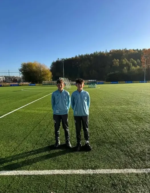 Filip Jechna i Igor Dykier z Ornety Błękitni w kadrze województwa WMZPN rocznik 2013