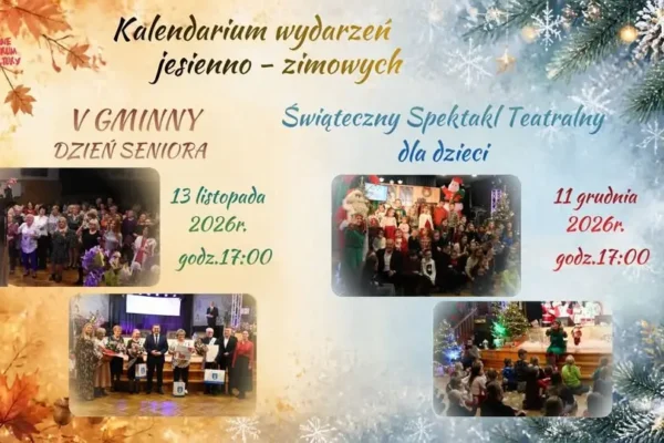 Gminny Dzień Seniora i świąteczny spektakl dla dzieci – dwa wydarzenia w Gminie Pilnik