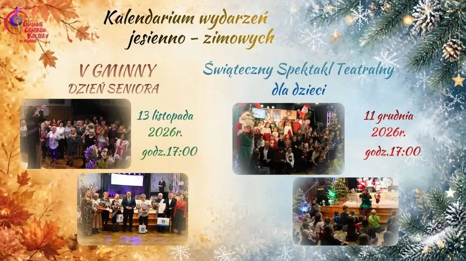 Gminny Dzień Seniora i świąteczny spektakl dla dzieci – dwa wydarzenia w Gminie Pilnik